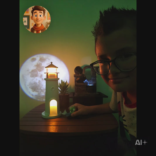 Luz Nocturna de Ensueño (Faro Lunar)